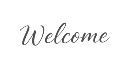 Elegant Welcome Script Typography