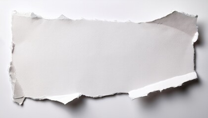Obraz premium Torn White Paper Texture Isolated On White Background For Creative Design Scrapbooking Stationery And Artistic Projects