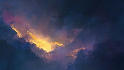 Dramatic Sky with Bright Light