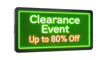 LED Clearance Event Sign