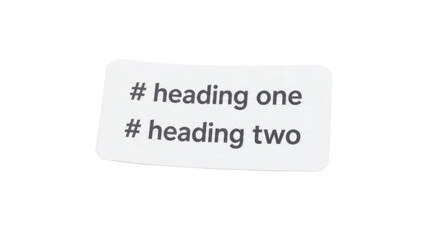 Markdown heading text snippet.