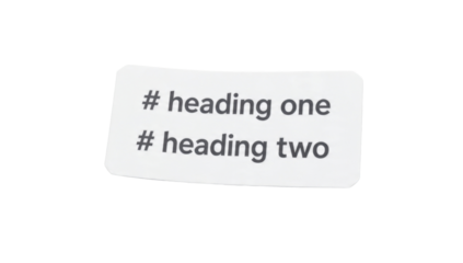 Markdown heading text snippet.