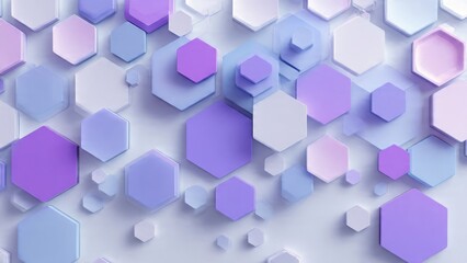 Pastel Hexagons Abstract Background