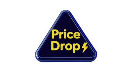 Price drop icon with lightning bolt