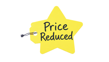 Price Reduced yellow star tag