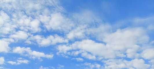 Blue sky with white clouds natural background