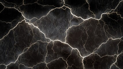 Striking Lightning on Dark Marble