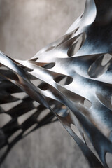 Visual Concept of Titanium, Futuristic Metal Texture and Strength