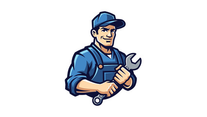 Mechanic holding wrench and spanner tools.