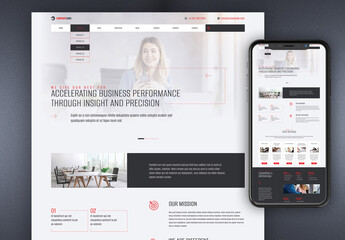 Website Design Layout for Business Company