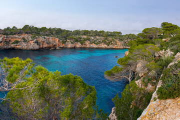 Cala Pi coastline in Mallorca, Spain