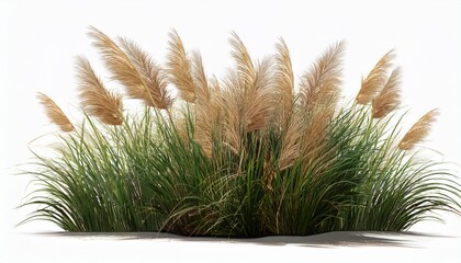 Clump Of Reeds And Grass Isolated On Transparent Background