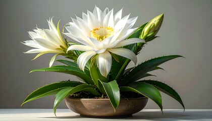 Wijaya Kusuma plant (Epiphyllum oxypetalum), healthy and lush