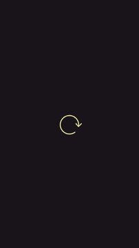 Circle arrow loading wait retro screen animation vertical video overlay loop old monitor buffering progress indicator glitch style background