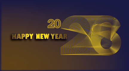 2026, Happy New Year Card Spiral Elegant Design.