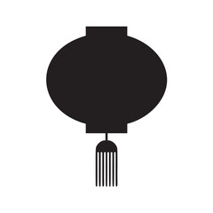Obraz premium Chinese Lantern Vector Illustration - Traditional Asian Decoration with Tassel, Flat Design