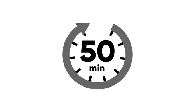 Timer 50 Minutes Countdown Clock Cycle Arrow