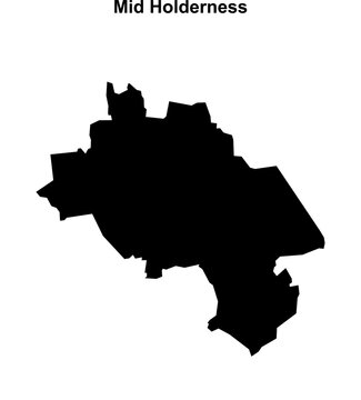 Mid Holderness (England) blank outline map