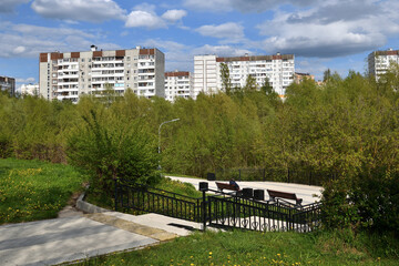 A city park and residential neighborhood in the Zelenograd Administrative Okrug of Moscow, Russia