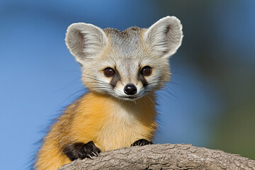 Sable perched on a high branch in a natural habitat showcasing its regal demeanor during daylight