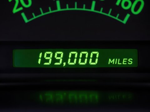 Approaching a significant automotive milestone: digital odometer reads 199,000 miles