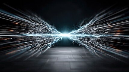 Dynamic Electric Energy Burst with Light Rays and Abstract Effects