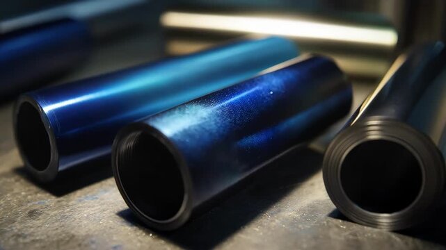 Medium shot showing precision anodizing for highperformance durability emphasizing the controlled formation of uniform oxide films with diverse color effects.