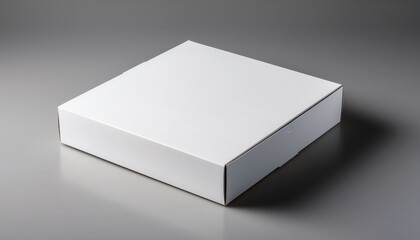 Blank White Cardboard Box Mockup On Neutral Background