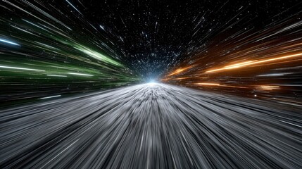 Space Unbroken Action Dynamic Motion of Light and Speed in a Cosmic Space Scene