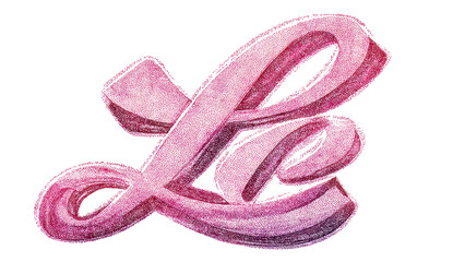 Elegant Pink Letter L Illustration
