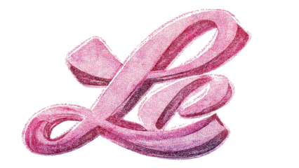Elegant Pink Letter L Illustration