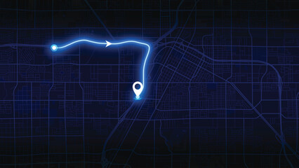 Abstract Blue Las Vegas City Map Vector with Urban Street Network