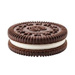 Single oreo cookie with cream filling