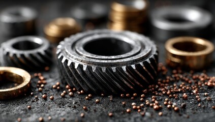 Rotating shafts and gears characterize complex machine parts, while industrial equipment utilizes fluid power to achieve accurate motion in manufacturing