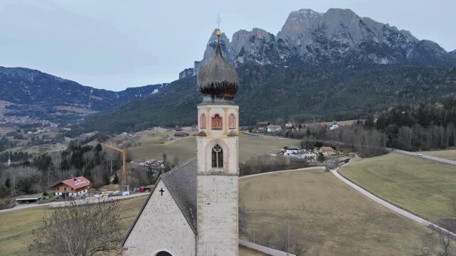 Fi&egrave; allo Sciliar, Church of Sant'Antonio. Dolomites