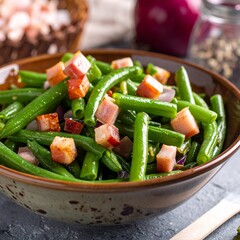 Gr&uuml;ne Bohnen mit Kassler