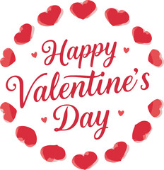 Red Happy Valentines Day Graphic Design