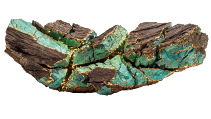 Kintsugi Style Turquoise Mineral Specimen