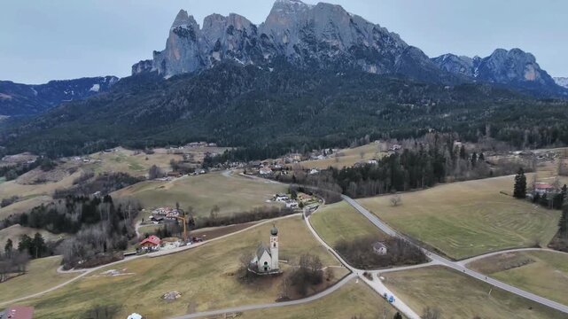 Fi&egrave; allo Sciliar, Church of Sant'Antonio. Dolomites