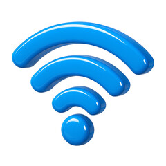 Wireless wifi signal icon isolated on white background representing internet connection