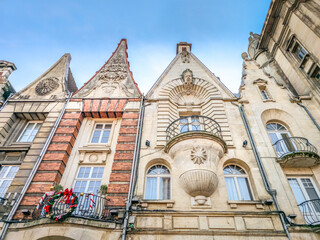 The Grand Place square decorated for Christmas, Bethune, France