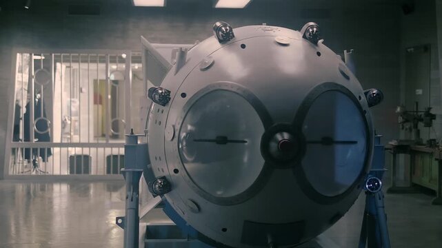 RDS-1 - the first Soviet aviation atomic bomb was a implosion type with plutonium. Shot in motion