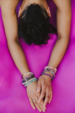 Woman in Childs Pose