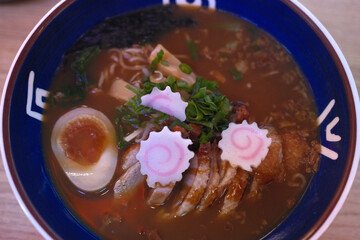 Steaming Hot Bowl of Traditional Japanese Ramen