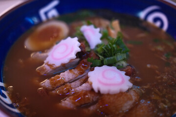 Steaming Hot Bowl of Traditional Japanese Ramen