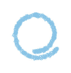 Fototapeta premium Chalk contour circle box banner and label in a sketch frame. Icon with subtle highlight effect, badge shape and empty background for text or creative message template use.