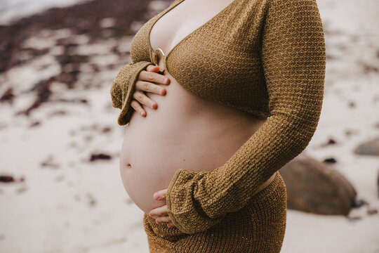 Pregnant Woman at the Beach