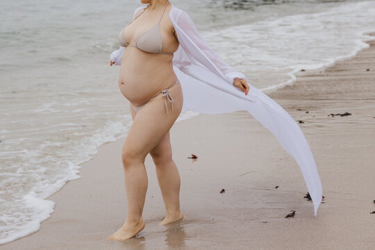 Pregnant Woman at the Beach