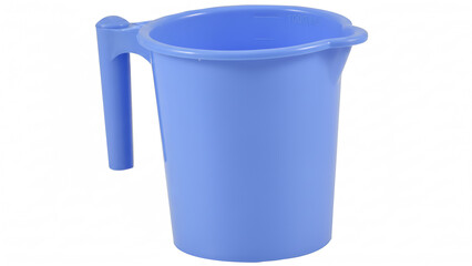 Blue Plastic Water Mug with Handle and Pour Spout