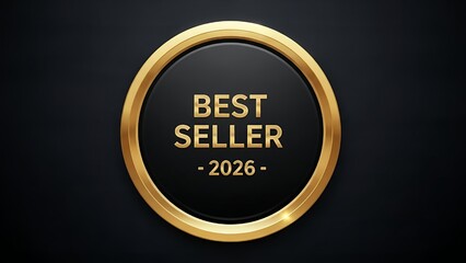 Golden Best Seller badge for 2026 on dark background